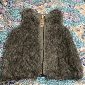 Grey Fur Vest